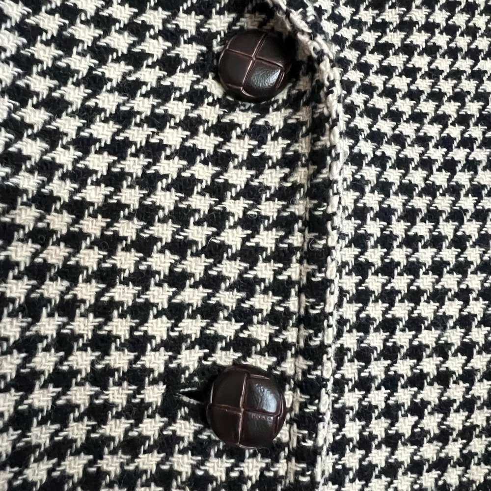 J. Crew Black and White Houndstooth Blazer (sz 12) - Picture 3 of 6